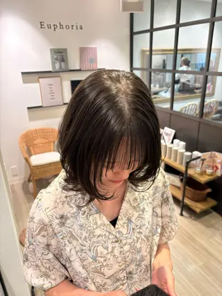 ミディアム モテ髪‎🫧赤み消し カラー表参道きょうこのヘアスタイル