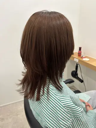 セミロング カラー レイヤー/ヘアセット 💐nao.のヘアスタイル