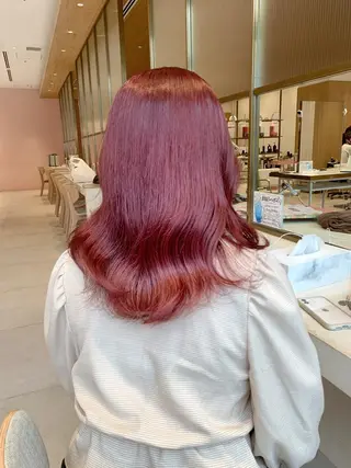 ミディアム カラー ヘアアレンジ レイヤー専門家 ダブルカラー修のヘアスタイル
