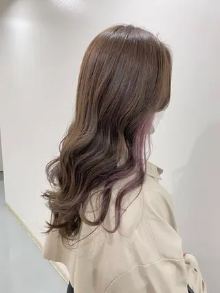 ロング カラー マンツーマン女性 美容師 奏のヘアスタイル
