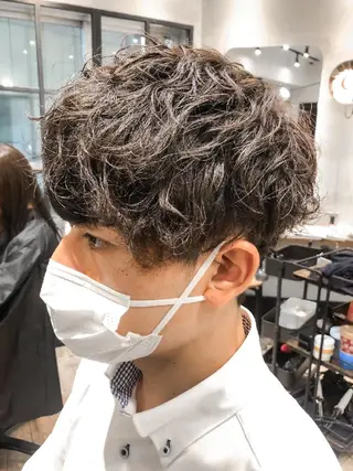 ショート メンズ パーマ メンズ特化 TAKE高崎のヘアスタイル