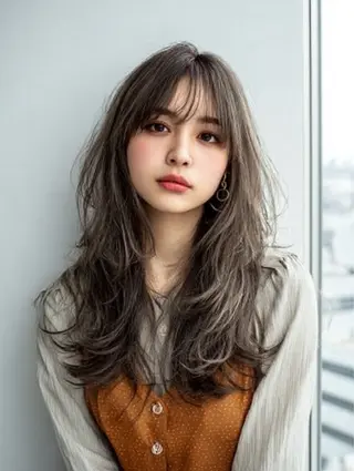 ロング カラー 🍒モテ暖色カラー × うる艶✧ ゆなのヘアスタイル