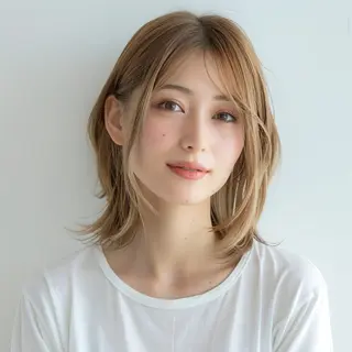 ミディアム 女髪 〜MEGAMI〜のヘアスタイル