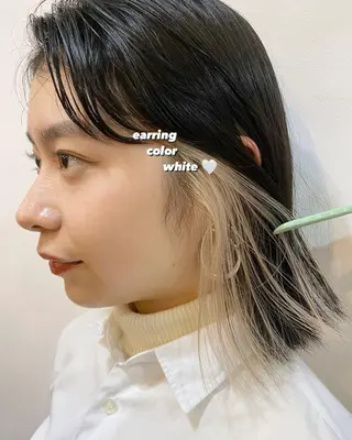 ミディアム カラー サトウ ナナのヘアスタイル