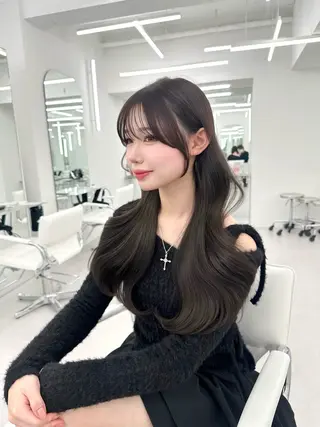 セミロング カラー 🇰🇷韓国風くびれ ヘア🇰🇷中村優大のヘアスタイル