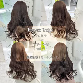 ロング カラー ヘアアレンジ 垢抜け透明感 カラー🪽ྀི🤎のヘアスタイル