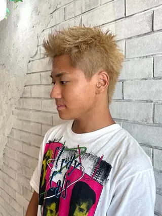 ショート カラー メンズ ✂︎メンズ特化船橋 パーマ優希のヘアスタイル