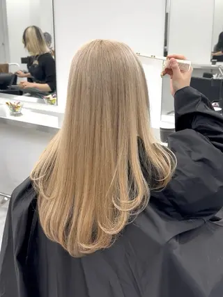ロング カラー ピンク🎀/ベージ ュ🧸🥞/ユウキのヘアスタイル
