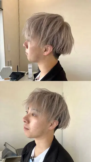 ショート カラー メンズ 長山 茉白のヘアスタイル