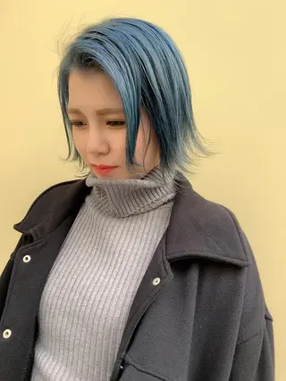 ショート カラー 韓国✖️網紅🖤 パーマYURIYAのヘアスタイル