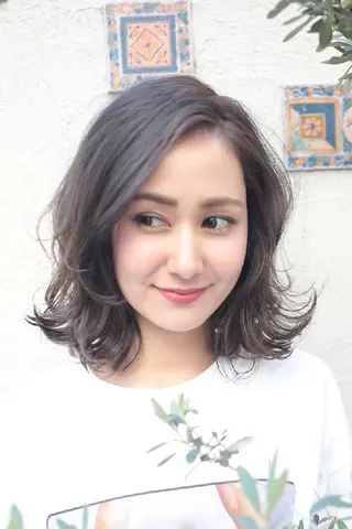 ミディアム カラー パーマ 【名古屋】モデル募集 arisaのヘアスタイル