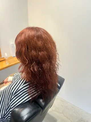 セミロング カラー mio 艶カラー/ 縮毛/ブリーチ🫧‪のヘアスタイル