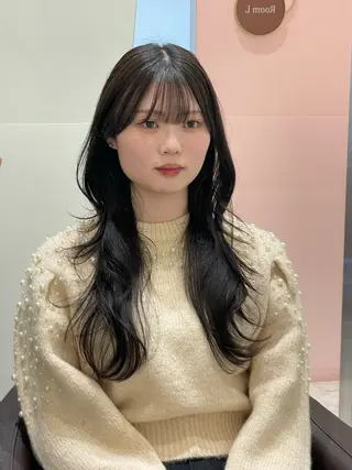 ロング ❤︎︎韓国ヘア❤︎︎ 𝑺𝒉𝒊𝒉𝒐のヘアスタイル
