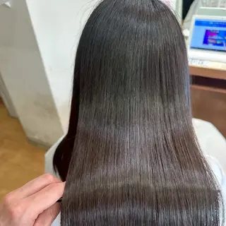 ロング 縮毛矯正/ワンカラー モデル募集🫧羽夏のヘアスタイル