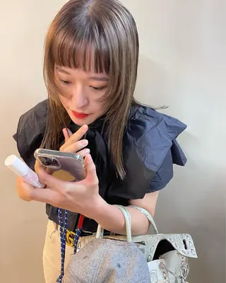 ミディアム カラー パーマ ヘアアレンジ メンズ キッズ ネイル マツエク・マツパ アイブロウ tatsumi/ボブ ウルフ/レイヤーのヘアスタイル