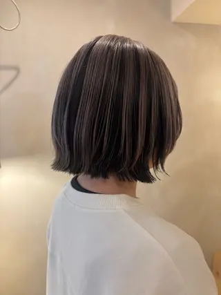 ミディアム カラー シンバヒナノ/パーマ レイヤー/髪質改善のヘアスタイル