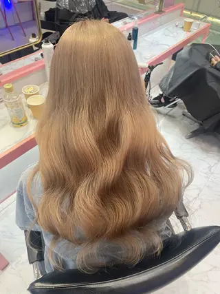 ロング カラー maho🌼うる艶 ミルクティー🪽のヘアスタイル