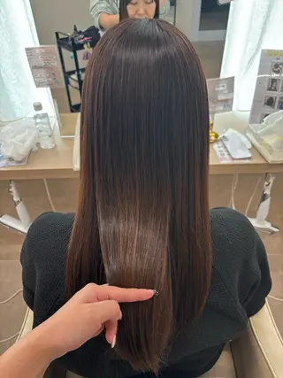 ロング カラー ボブ/顔周りレイヤー 🎀momoka🎀のヘアスタイル