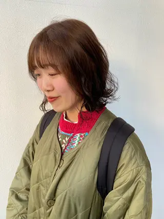 セミロング カラー LUVISM新潟🎀 透明感カラー/ミユのヘアスタイル
