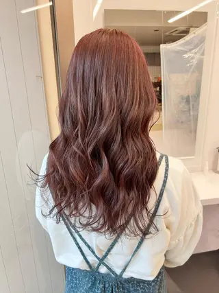 ロング カラー パーマ ヘアアレンジ メンズ キッズ ネイル マツエク・マツパ アイブロウ 上品＆韓国風 🥀海心🥀のヘアスタイル