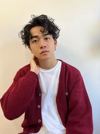 ショート カラー パーマ ヘアアレンジ メンズ 💎髪質改善特化💎 RUITOのヘアスタイル