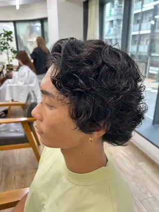 ミディアム パーマ メンズ 🐻メンズパーマ 特化sota🐻のヘアスタイル