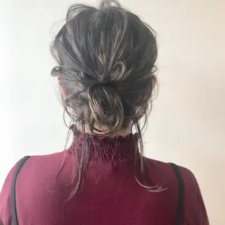 ミディアム カラー パーマ ヘアアレンジ メンズ キッズ ネイル マツエク・マツパ Lien 深井店のヘアスタイル