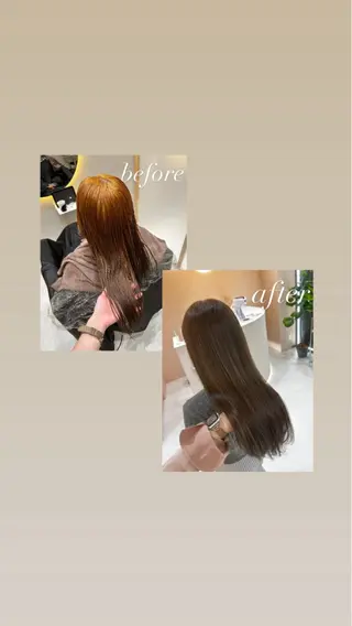 ロング カラー 🫧赤み消し*艶髪 nanami🫧のヘアスタイル