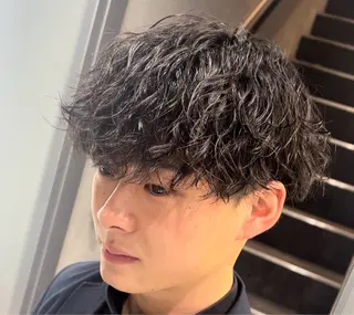 ミディアム パーマ ヘアアレンジ メンズ fifth 石川 凪のヘアスタイル