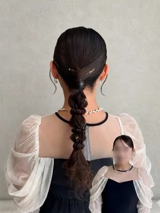 ロング 藤原 史江のヘアスタイル