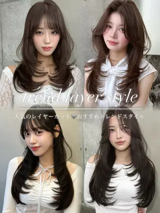 ロング 大宮レイヤーカット ハッシュ　柏崎颯刀のヘアスタイル