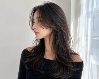 ロング カラー 韓国風×透明感カラー 髪質改善オタベシンヤのヘアスタイル