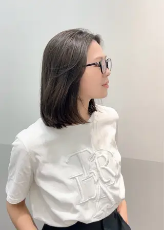 ミディアム カラー パーマ ヘアアレンジ 似合わせレイヤー/ 美髪縮毛矯正/ミナエのヘアスタイル