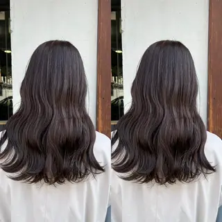 セミロング カラー 髪質改善・縮毛矯正 特化・ユウシンのヘアスタイル