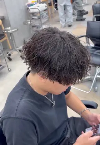 ショート パーマ メンズ 名古屋栄パーマ/ fifth栄/秀虎のヘアスタイル