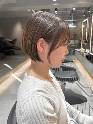 ショート オリーブベージュ/ボ ブレイヤーたまき🧡のヘアスタイル