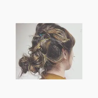 ロング パーマ ヘアアレンジ くるくるパーマ aikoのヘアスタイル