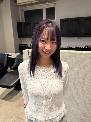 ミディアム カラー はらだ みはるのヘアスタイル