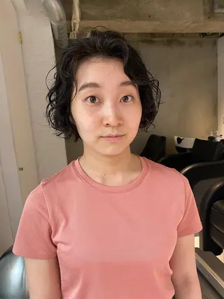 ショート カラー パーマ ヘアアレンジ メンズ キッズ ネイル マツエク・マツパ アイブロウ パーマスタイル🔅 sayacaのヘアスタイル