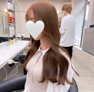 ロング 赤み消しブラウン🤎 韓国レイヤー🤎横浜のヘアスタイル