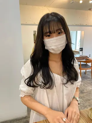 ロング カラー 【表参道】Ruri デジタルパーマのヘアスタイル