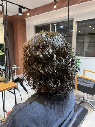 ミディアム パーマ メンズ fifth/シン🌿 透明感カラー/パーマのヘアスタイル