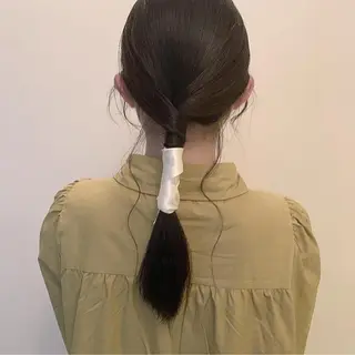 セミロング カラー ヘアアレンジ 本間 結衣のヘアスタイル