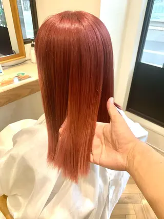 セミロング 斉藤大河 カラー/縮毛矯正のヘアスタイル
