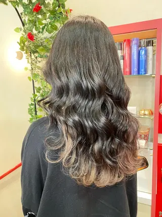 ロング ゆぴ☾‪/推しカラー /ハイトーンのヘアスタイル