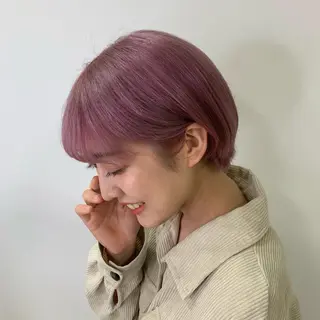 ショート カラー 暖色/ブリーチカラー 🎀 M i k uのヘアスタイル
