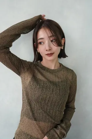 ミディアム カラー CEINEloq 学芸大学のヘアスタイル