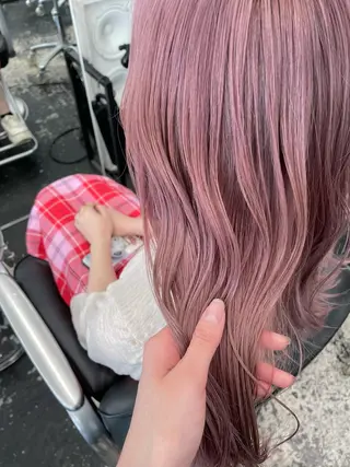 ミディアム カラー ヘアアレンジ 艶ハイトーン/ヘア アレンジAYAKAのヘアスタイル