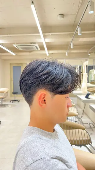 メンズ 横浜/メンズカット 曲がる縮毛矯正のヘアスタイル