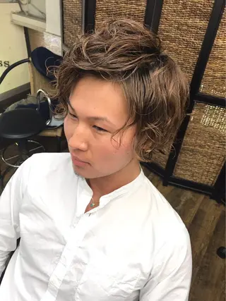 ショート パーマ メンズ Loob.TOKYO MIYA🌈のヘアスタイル